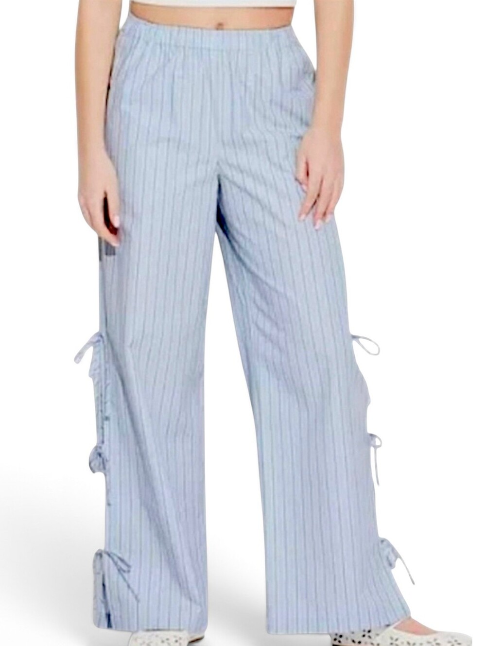 High-Rise Side-Tie Boxer Pants - Wild Fable